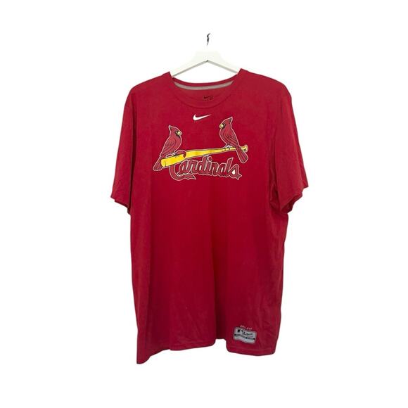 Nike Dri-Fit St Louis Cardinals Baseball Graphic T-Shirt Red Size XL - Picture 1 of 9